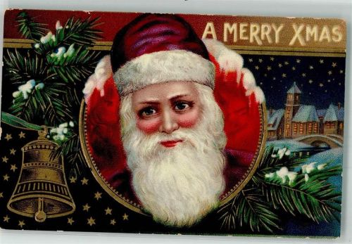 Merry XMas Glocke Passepartout Tannenzweig