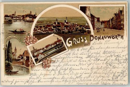 Donauwörth 1897 Innere Wörnitz Hl. Kreuz Kirche