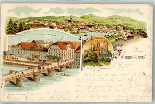 Witzenhausen 1898 Hotel König von Preussen Burg Hanstein