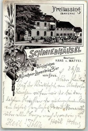 Freilassing 1897 Gasthaus Schmiedhäusel Hans v. Maffei