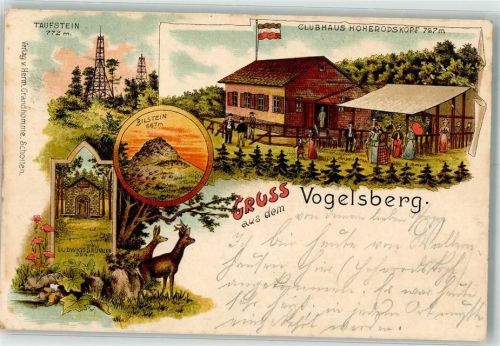 Schotten 1900 Vogelsberg Clubhaus Hoherodskopf Taufstein Ludwigsbrunnen Billstein