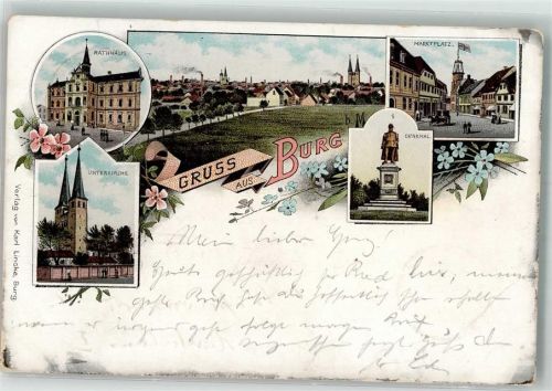 Burg 1899 Rathaus Unterkirche Denkmal Marktplatz