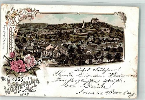 Westerburg 1897 Rosen Schneeglöckchen Westerburg Velag Ottmar Zieher-München