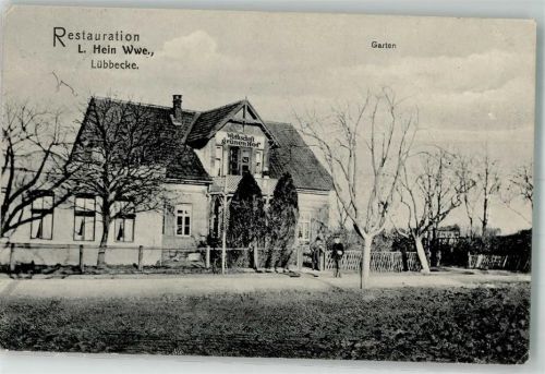 Lübbecke 1907 Gasthaus Wwe. Hein Garten