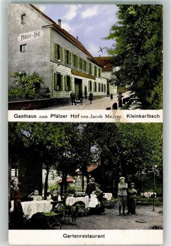 Kleinkarlbach 1919 Gasthaus z. Pfälzer Hof