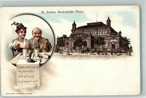 Mainz 1900 Verlag Karl Stücker Schützenliesel Bier