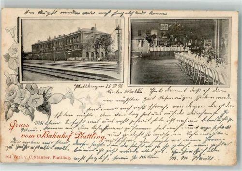 Plattling 1898 Bahnhof