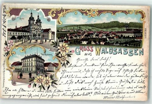 Waldsassen 1899 Haus Rockstroh Stiftsbasilika