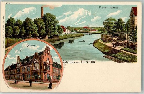 Genthin Plauer Kanal Rathaus Flößer Sägewerk