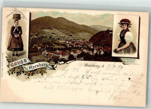 Hornberg 1899 Volkstrachten St. Georgen & Gutach Bahnpost Konstanz-Offenburg Zg. 480 Verlag Ottmar Zieher-München