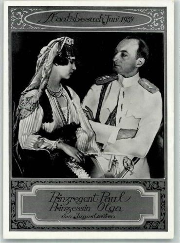 Berlin Mitte 1939 Prinzregent Paul und Prinzessin Olga Staatsbesuch WK II