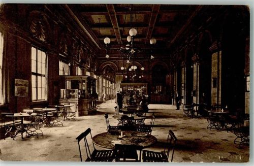 1100 Wien 10. Bezirk, Favoriten 1912 Foto AK Cafe Vestibül Südbahnhof