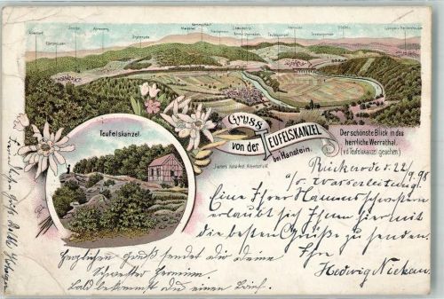Gerbershausen 1898 Teufelskanzel Werratal