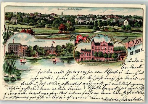 Reinbek 1899 St. Adolfs-Stift Schloßteich Ruderboote