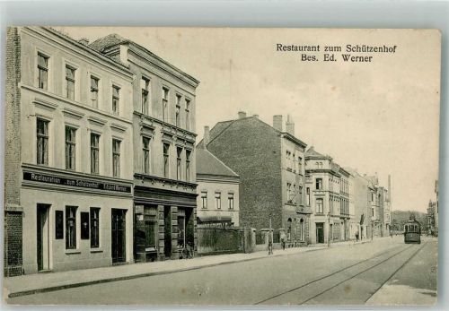 Düren WK II Gasthaus zum Schützenhof Ortsstrasse Straßenbahn Ort lt. Verlag