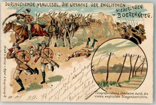 1899 Satire durchgehend Esel, die Ursache der englischen Niederlage