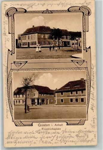 Güsten 1910 Friedrichplatz Hotel schwarzer Bär Friedrichsplatz
