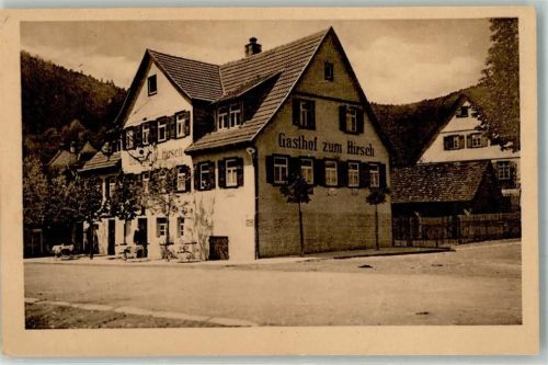 75399 W7267 Unterreichenbach , Kr Calw - Gasthaus zum Hirsch