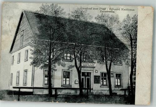 Zurstraße 1920 Gasthaus zur Post Emailleschild Foto AK
