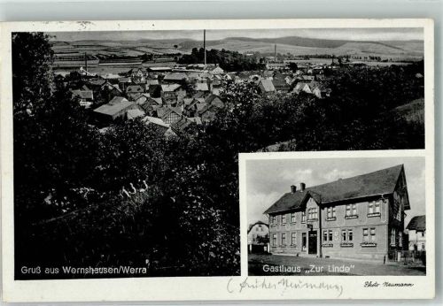 Wernshausen Gasthaus zur Linde Bahnpost Eisennach-Lichtenfels