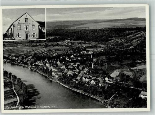Kadelburg Fliegeraufnahme Gasthaus zum Hirschen Hochrhein
