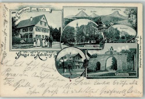 Adelberg 1900 Klosterkirche Forsthaus Gasthaus zum Rössle Villa Link Klostertor