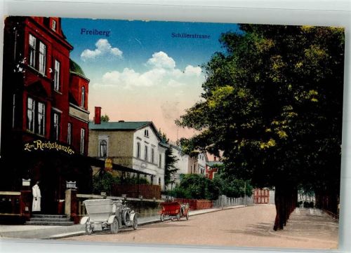 Freiberg 1915 Schillerstraße Gasthaus Reichskanzler