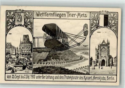 Trier Wettfernfliegen Aeroklub berlin 1910 Metz