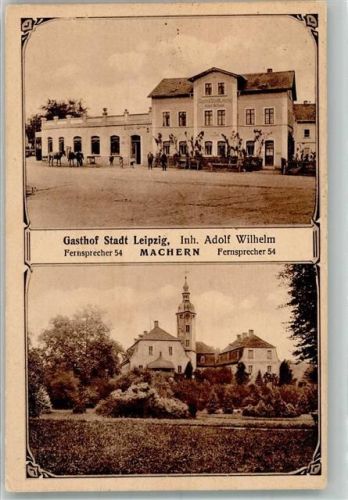 Machern 1922 Gasthaus Stadt Leipzig Inflationsporto