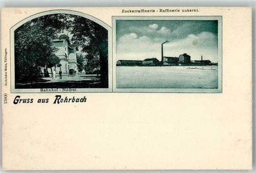 Hrusovany Fabrik Zuckerraffinerie Bahnhof