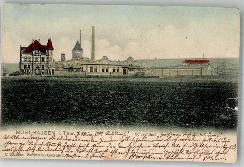 Mühlhausen 1904 Der Schlachthof
