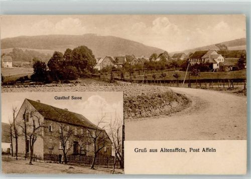 Altenaffeln Bahnpost Hagen Zug 1246 21.5.29 Gasthaus Sasse