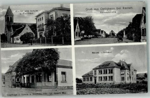 Ötigheim Rathausstraße Gasthaus zur Sonne Neues Schulhaus