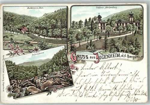 Seeheim-Jugenheim 1897 Balkhäuser Tal Schloss Heiligenberg Felsenmeer