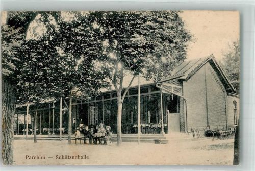 Parchim 1911 Gasthaus Schützenhalle Aussenbewirtung