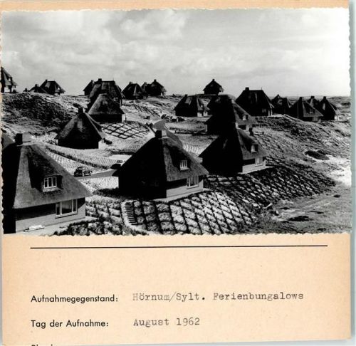Hörnum Foto montiert auf Karton Ferienbungalows