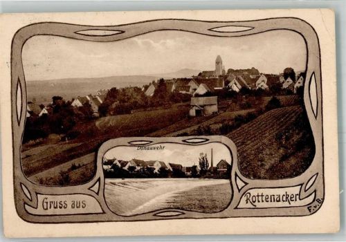 Rottenacker Donauwehr sign. F. v. B.