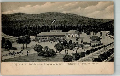 Nordstemmen 1918 Gasthaus Heyersum Gartenpavillon Zeichnung