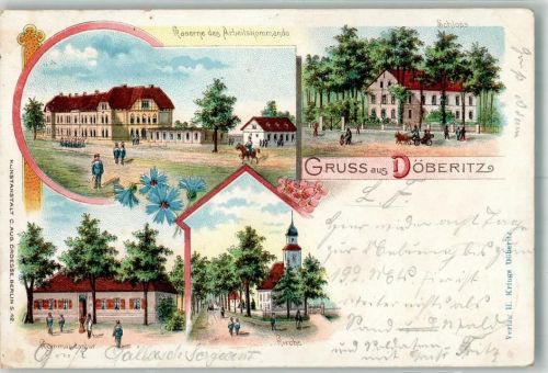 Döberitz 1899 Kaserne des Arbeitskommando Kommandantur Schloss