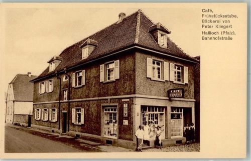 Haßloch Cafe-Bäckerei Klingert Emailleschilder Bahnhofstraße