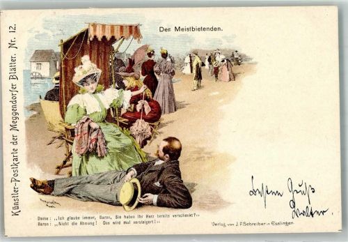 1898 Nr. 12 Badeleben Strandleben + Adelskorrespondenz