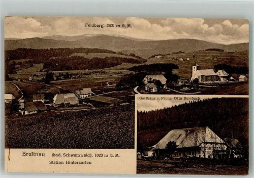 Breitnau 1924 Feldberg Gasthaus zum Kreuz