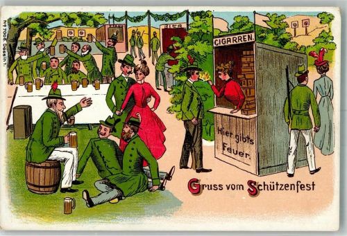 1899 Zündölzer Bude Bier Festplatz