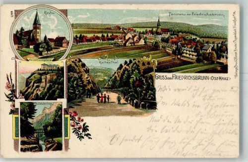 Friedrichsbrunn 1901 Teufelsbrücke Kaltes Tal Hexentanzplatz