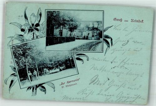 Reinbek 1898 Gasthaus Harmonie Garten Fahrradfahrer