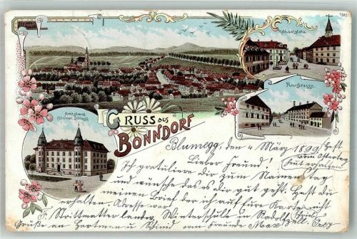 Bonndorf 1899 Amtshaus Neustrasse Rathausplatz