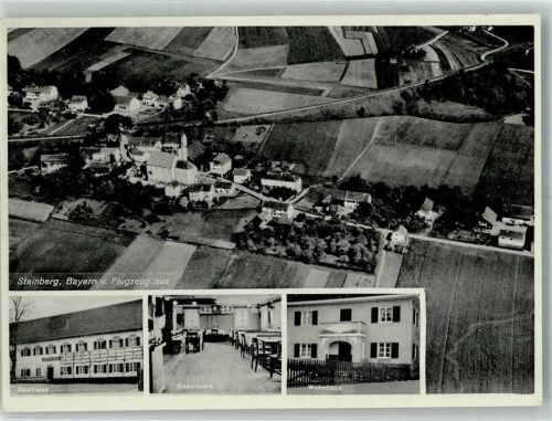 Steinberg Fliegeraufnahme Gasthaus Löffl Gaststube Wohnhaus