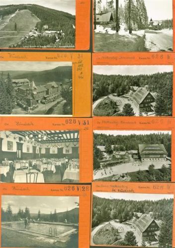 77815 W7580 Hundseck , Baden Lot mit 30 AK Haus Nickersberg Musterkarten Original aus Metzarchiv Bestellvorgänge und Auflagenzahlen