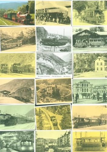 Luzern Lot mit 40 Fotos Serie Bahnen Trams Junior Club Komplett 1Werbetram Suchard