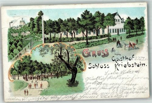 Kriebstein 1900 Gasthaus Schloss Kriebstein Schloss Kriebstein